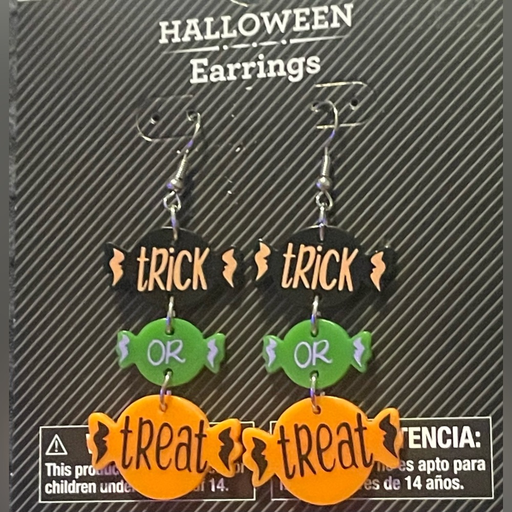 🔴 3/$12 Halloween Colorful Trick or Treat Earrings! NEW!